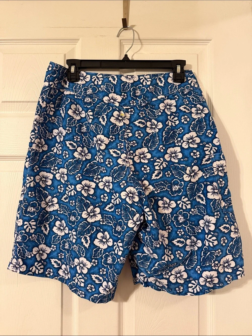 Blue Floral Men's Swim Shorts